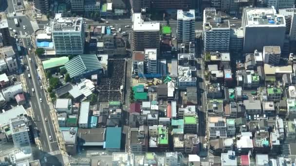 Tampilan Atas Tokyo Dari Menara Skytree — Stok Video