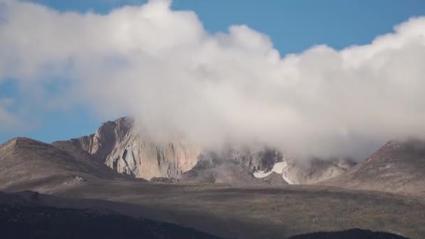 Time Lapse Nuages Rapides Face Chaîne Montagnes — Video