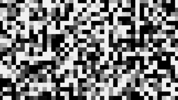 Static Noise Screen White Noise Black White Binary Dots Cubes — Stock Video