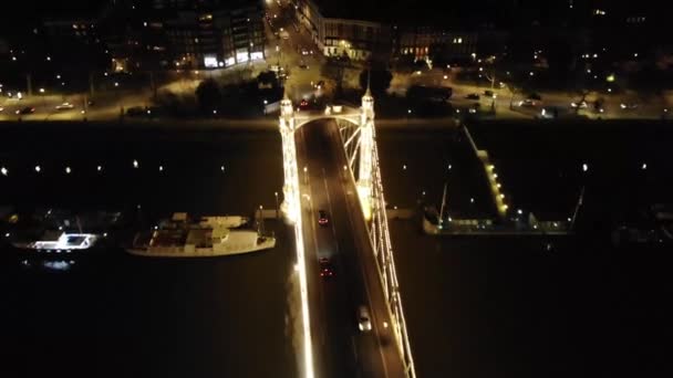 夜のロンドンの橋 — ストック動画