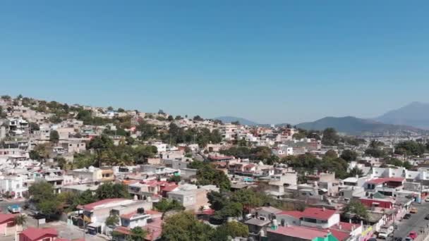 Blick Från Höjden Populär Koloni Rodeo Staden Tepic Nayarit Mexiko — Stockvideo