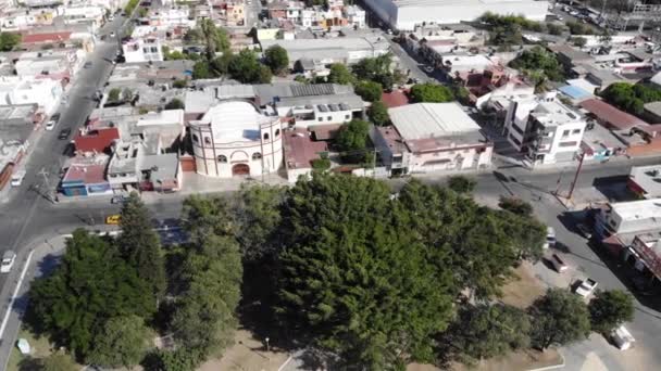 Zicht Vanuit Lucht Van Een Populaire Kolonie Stad Tepic Nayarit — Stockvideo