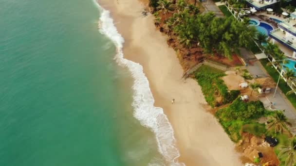 Top Kilátás Gyönyörű Strand Brazíliában — Stock videók