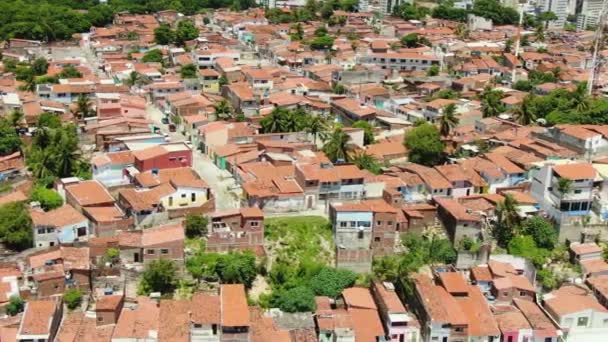 Casas Favelas Vista Superior — Vídeo de Stock