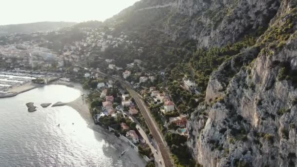 Blick Von Oben Auf Die Straße Meer — Stockvideo