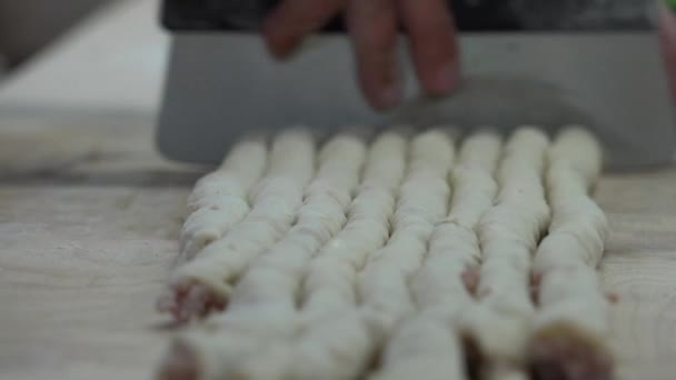 Una Panadería También Establecimiento Que Produce Vende Alimentos Base Harina — Vídeo de stock