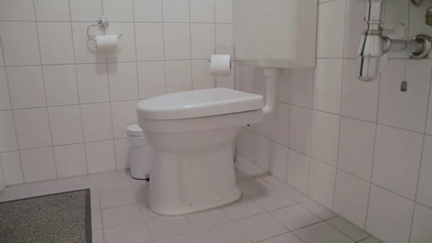 Oglądanie Toalety Łazience — Wideo stockowe