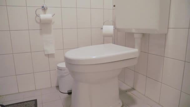 Toaleta Jest Czysta Czysta — Wideo stockowe