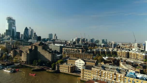 Luftaufnahme Der Berühmten Londoner Brücke — Stockvideo