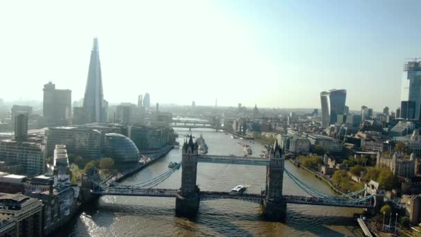 Top View Famous Bridge London — Stockvideo