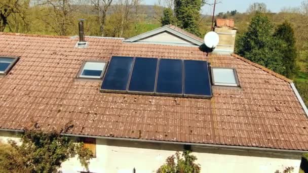 Aerial View Solar Panel — Video Stock