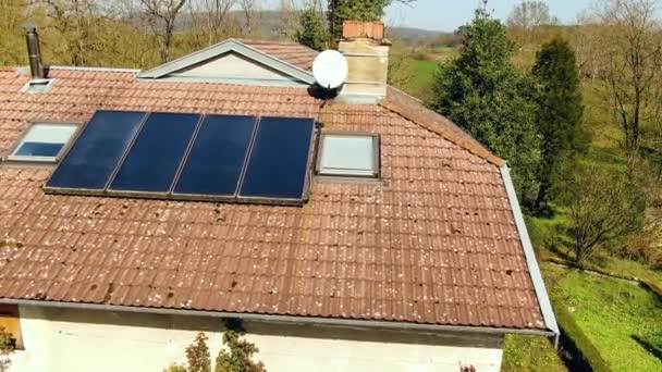 Aerial Shot Solar Panel — Video Stock