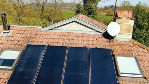Aerial Shot Solar Panel — Video Stock