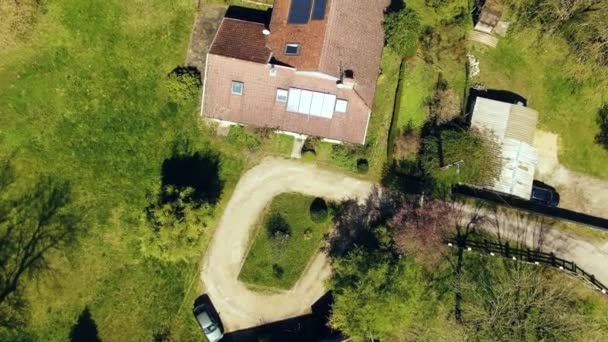 Top View Ecological House Farm — Vídeos de Stock