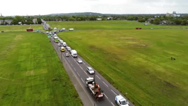 ロンドンの道路の空中撮影 — ストック動画