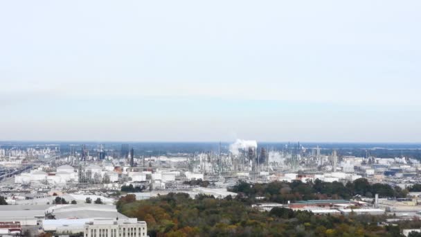 Baton Rouge Skyline Tiro Ancho — Vídeo de stock
