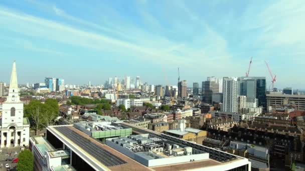 Panning Shot Buildings City London — Video