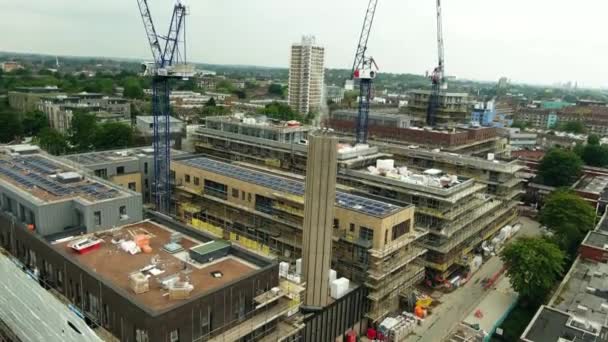 Drone Shot Building Construction — Vídeos de Stock