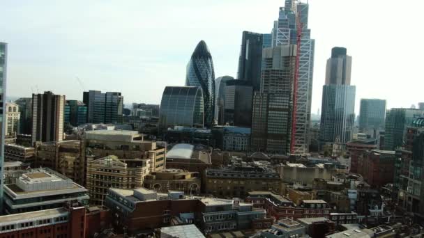 Panning Shot Buildings City London — Stockvideo