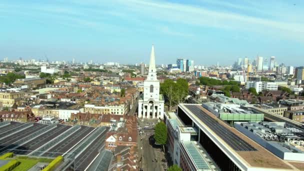 Aerial View Buildings City London — Video Stock