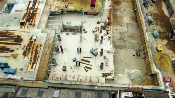 Дронний Знімок Будівлі Під Будівництвом — стокове відео