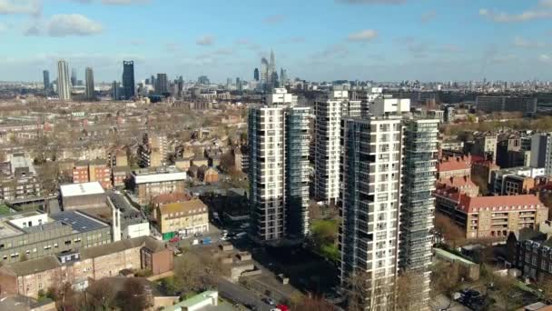 Beautiful Aerial Shot Buildings City London — Stok Video