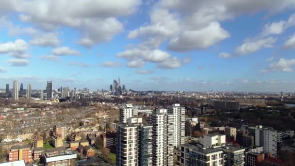 Beautiful Panning Shot Buildings City London — Stock Video