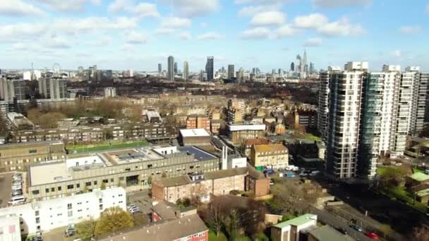 Beautiful Aerial View Buildings City London — Stock Video