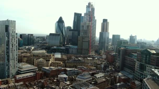 Top View Buildings City London — стоковое видео