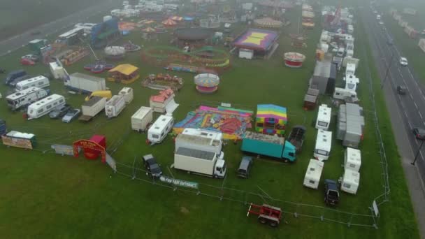 Aerial Shot Beautiful Amusement Park London — Stock video