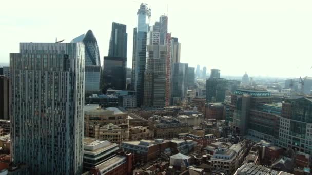 Aerial View Buildings City London — Stock Video