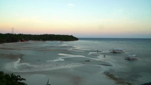 Island Sun Setting Timelapse Sun Sets Beautiful Island Coastline — Stock Video