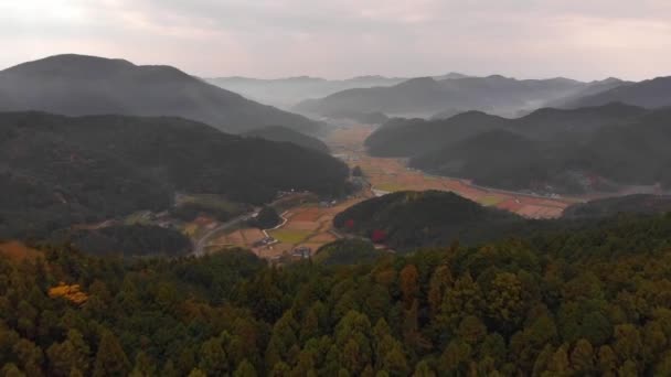 Misty Mountain Range Japan — Stok video