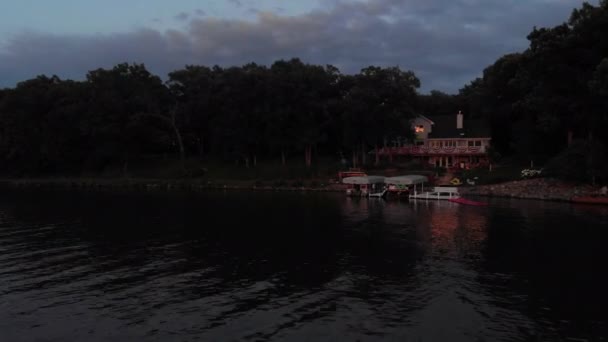 Drone Flying Person Shooting Roman Candle Fireworks 4Th July — Video