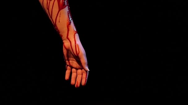 Blood Dripping Arm Slow Motion — Video