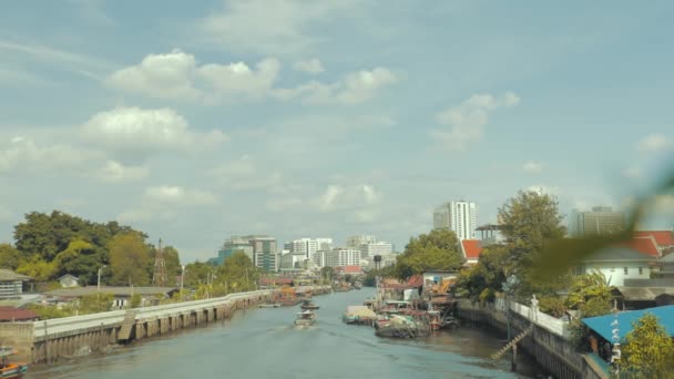 Looking Boot Bridge Bangkok City — Vídeo de Stock