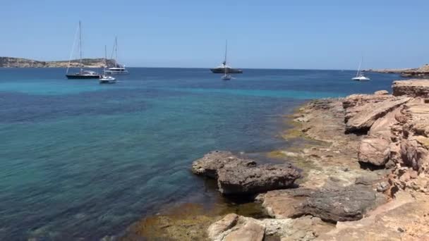Nature Landscapes Island Ibiza View Helicopter Spans Sea Beautiful Views — Video
