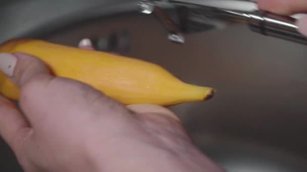 Women Hands Wash Peel Cut Vegetables Vegetable Stew — ストック動画