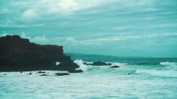 120 Fps Slow Motion Shot Beautiful Cornish Seascape Bude Cornwall — Wideo stockowe