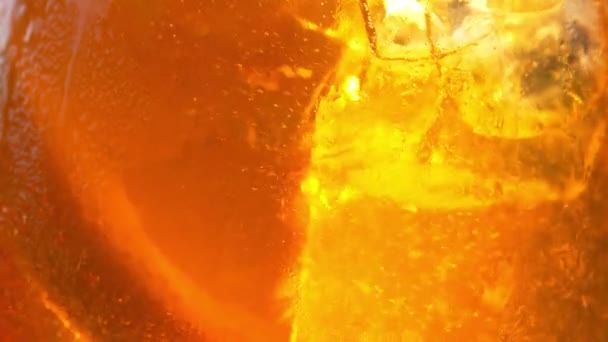 Refreshing Orange Drink Sun 180Fps — Wideo stockowe