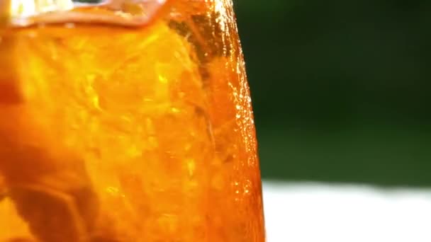 Refreshing Orange Drink Sun 180Fps — 비디오