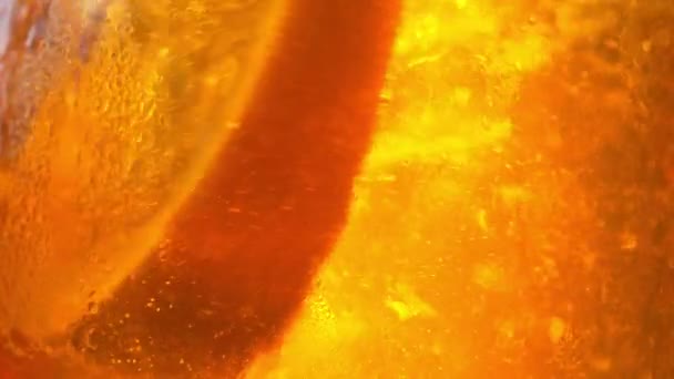 Refreshing Orange Drink Sun 180Fps — Vídeo de Stock