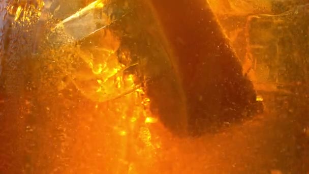 Refreshing Orange Drink Sun 60Fps — Αρχείο Βίντεο