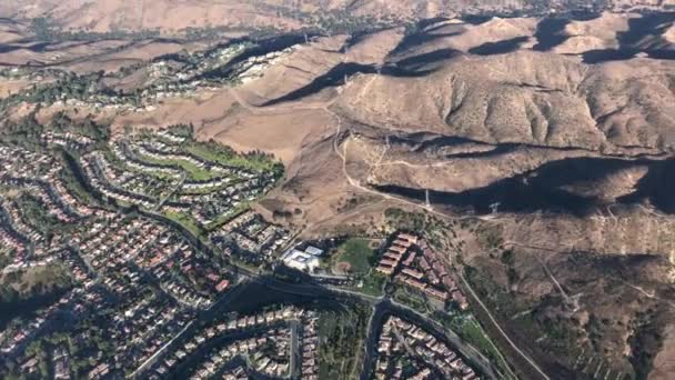 Aerial Video Santa Ana Mountain Homes Southern Californaia — Vídeo de stock