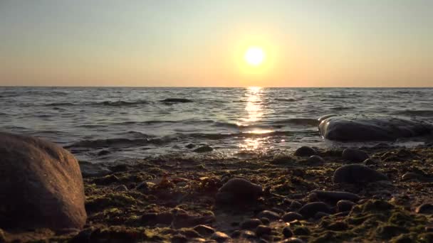 Закат Известный Закат Является Ежедневным Исчезновением Солнца Горизонтом Вращения Земли — стоковое видео