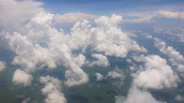 Window Seat View Charter Flight Tambo International Airport Cruising Altitude — Stockvideo