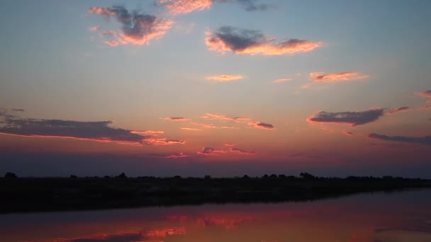 Een Boottocht Langs Namibische Kant Van Zambezi Rivier Zomer Caprivi — Stockvideo