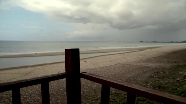 Tidsbrist Strand Södra Thailand Stormen Väg — Stockvideo