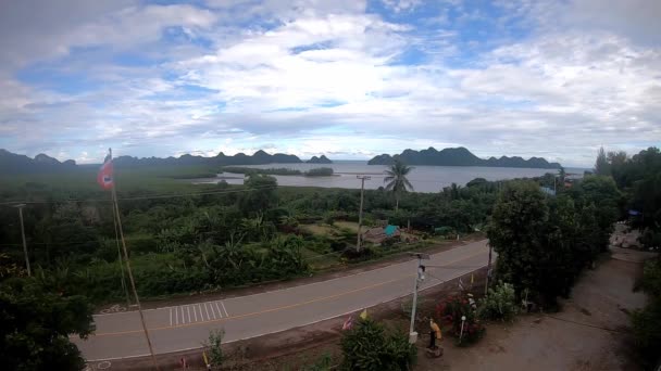 Time Lapse Bahía Tailandia Desde Ángulo Diferencia — Vídeo de stock