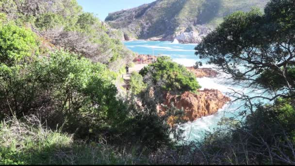 Vacker Sommardag Med Utsikt Över Knysna Heads Från Synvinkel Indiska — Stockvideo